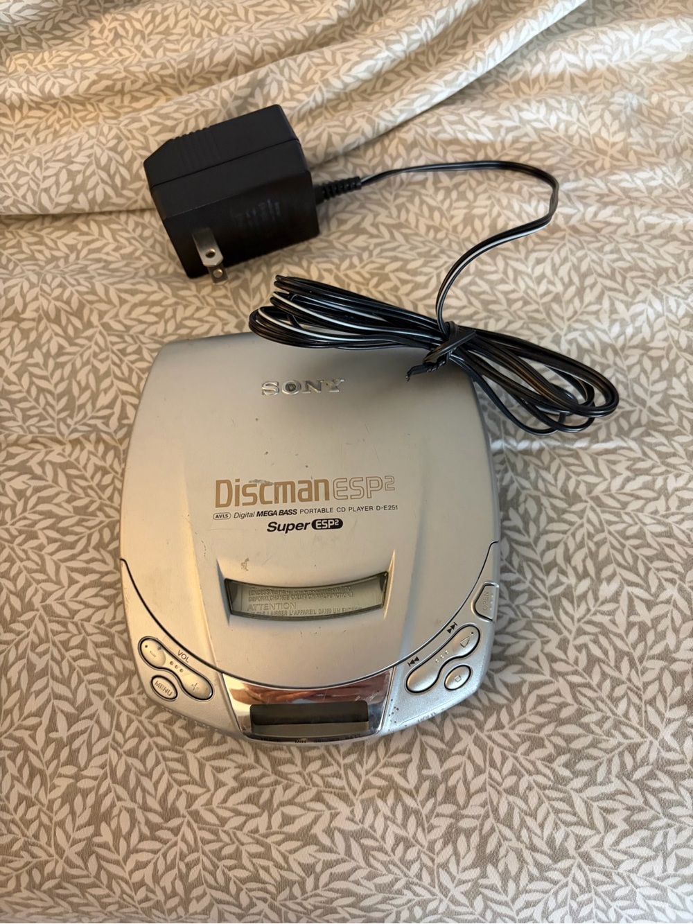 Sony Silver Discman ESP2 Portable CD Player - Silver